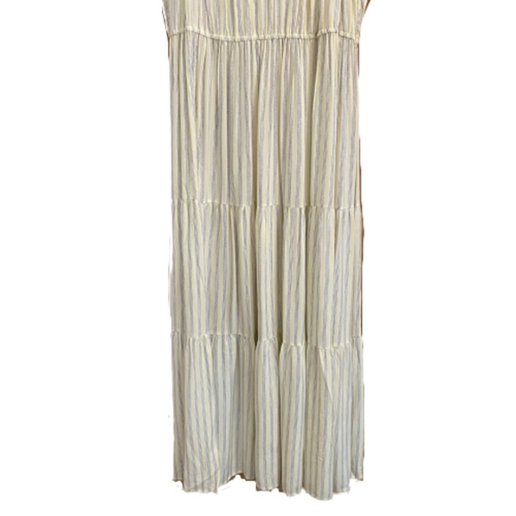 LC LAUREN CONRAD Plus Dress Maxi Halter Yellow & Blue Stripe Size XXL - Picture 8 of 12